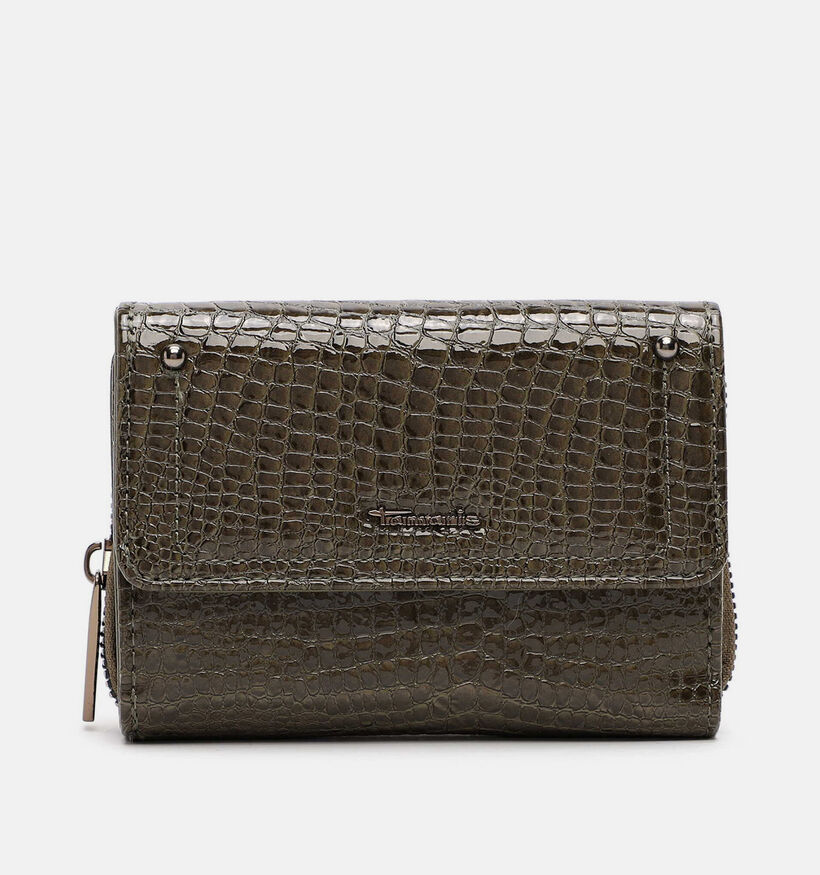 Tamaris Marina Snake Porte-monnaie zipp&eacute; en Vert fonc&eacute; pour femmes (378798)