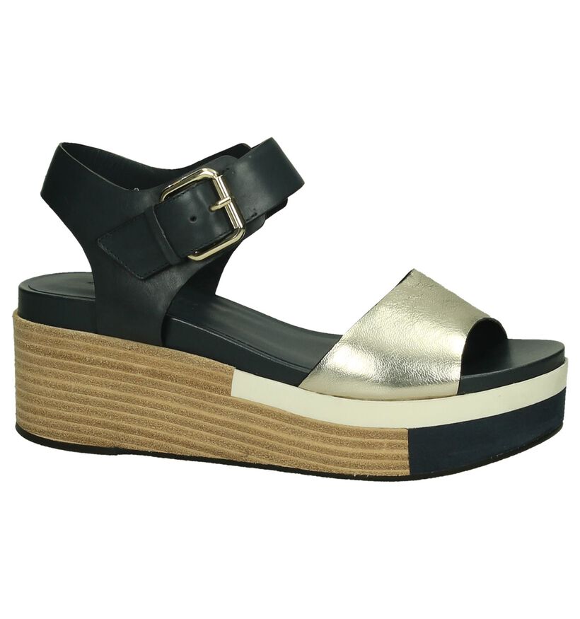 Elvio Zanon Donker Blauw Sandalen Gekleed, , pdp