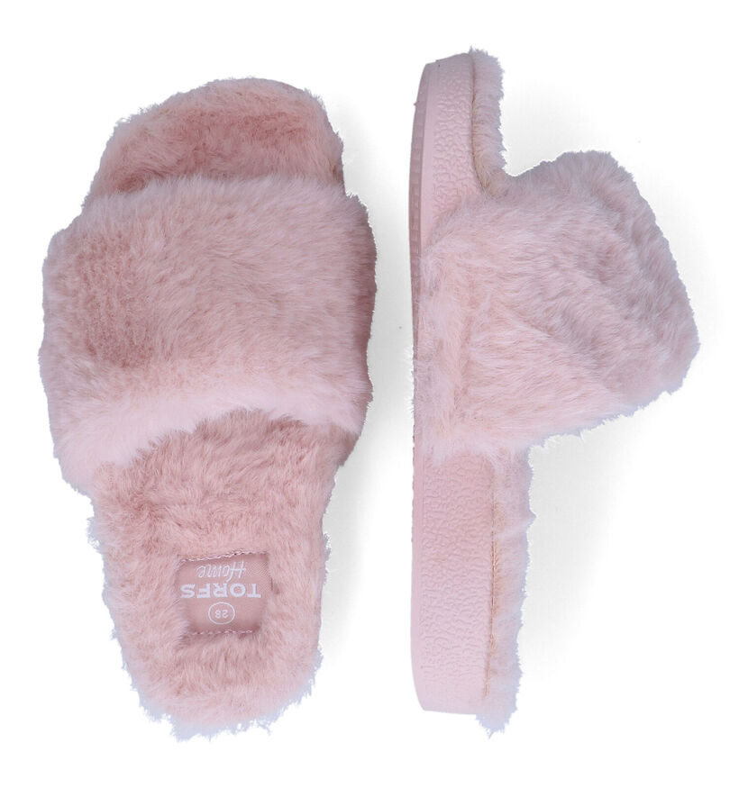 Torfs Home Pantoufles ouvertes en Rose pour filles (315086)