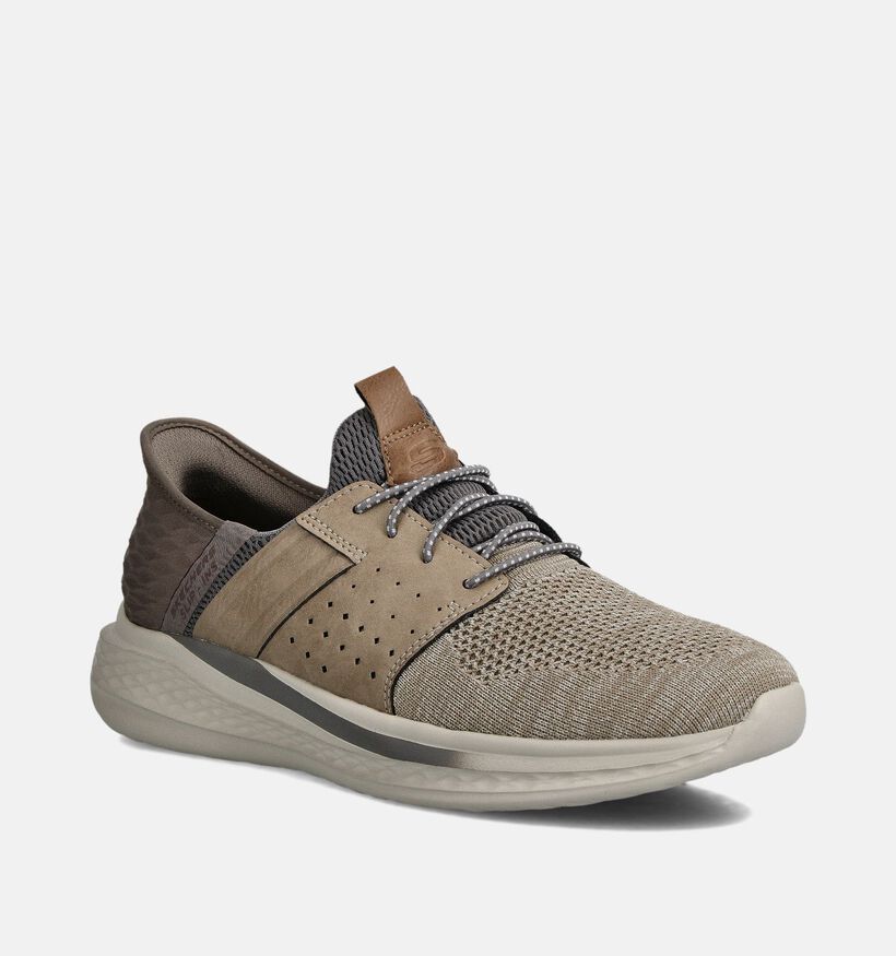 Skechers Slade Ocon Taupe Sneakers voor heren (362184)