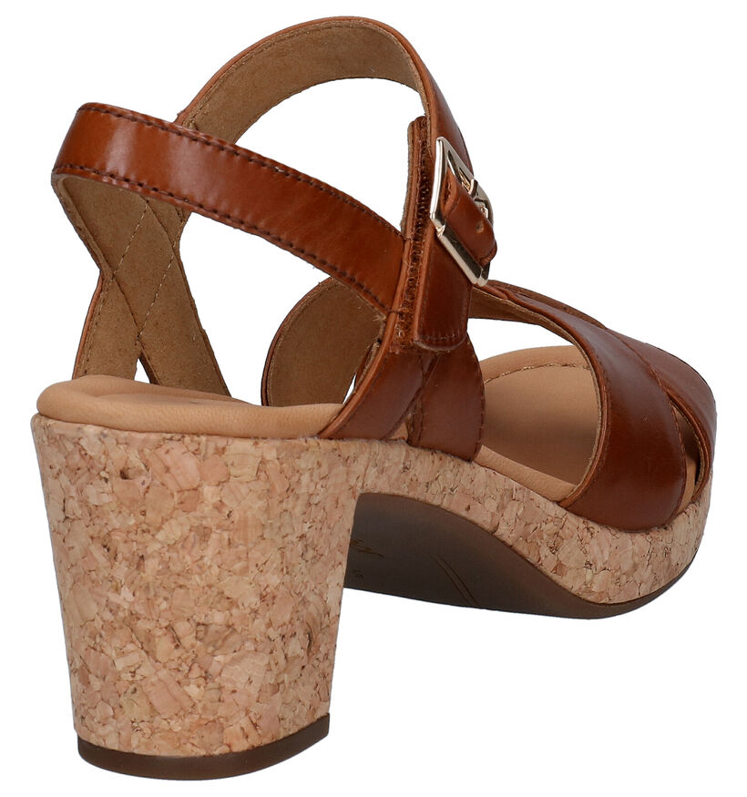 Gabor Cognac Sandalen in leer (274038)