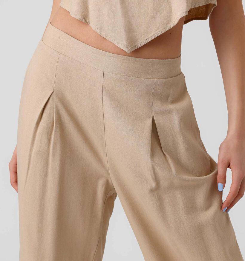 Vero Moda Mymilo Pantalon large en Beige pour femmes (327020)