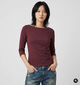 Vero Moda Panda Modal Bordeaux T-shirt met Halflange Mouwen voor dames (377623)