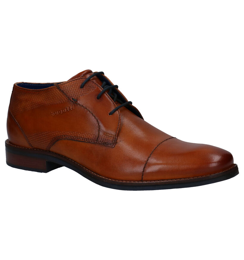 Bugatti Chaussures hautes en Cognac en cuir (281776)