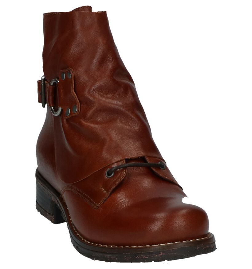 Stoere Cognac Boots Brako Anatomics in leer (232697)