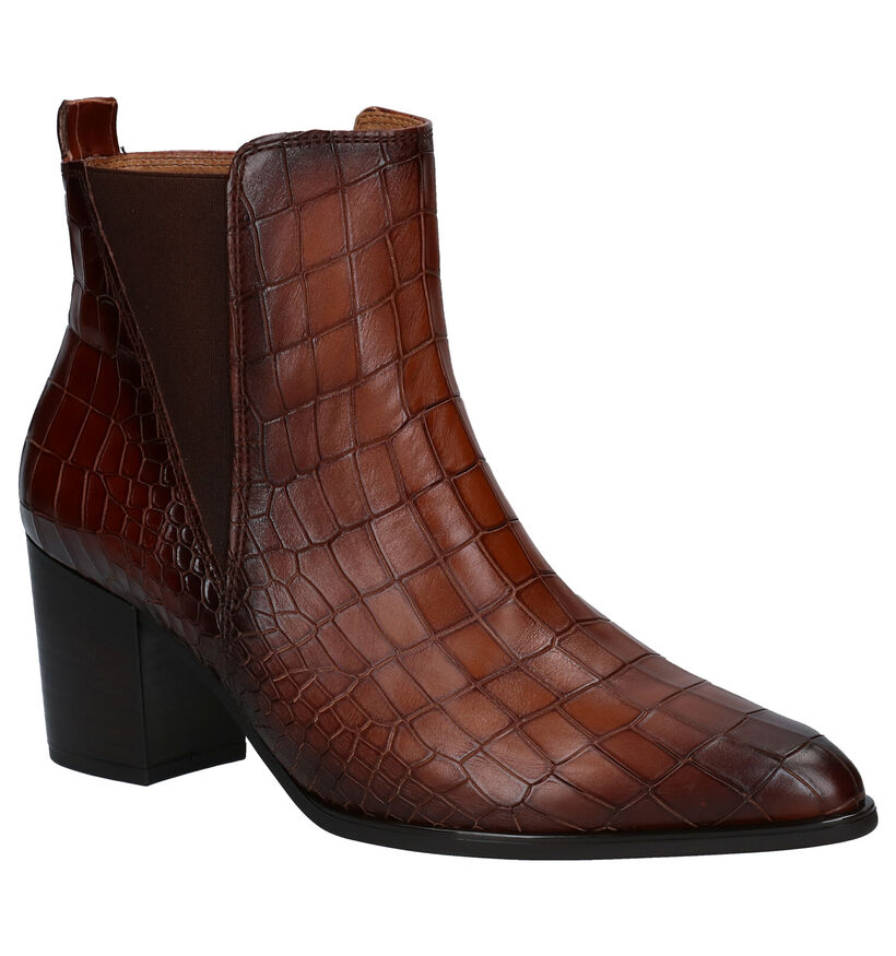 Gabor Cognac Western Laarsjes in leer (282419)