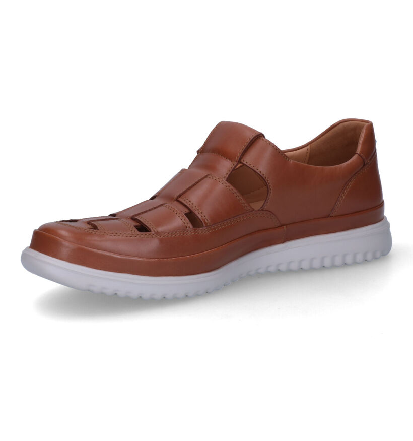 Mephisto Tarek Randy Chaussures à velcro en Cognac pour hommes (355138) - pour semelles orthopédiques