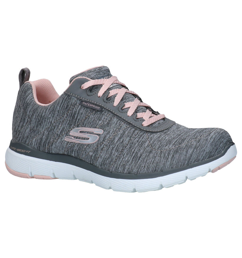 Skechers Flex Appeal 3.0 Grijze Sneakers in stof (279353)