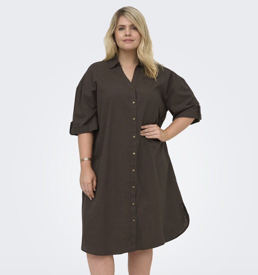 ONLY Carmakoma Coco Robe mi-longue en Marron pour femmes (374872)