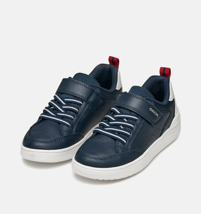 Geox Washiba Chaussures à scratch en Bleu pour garçons (351643) - pour semelles orthopédiques