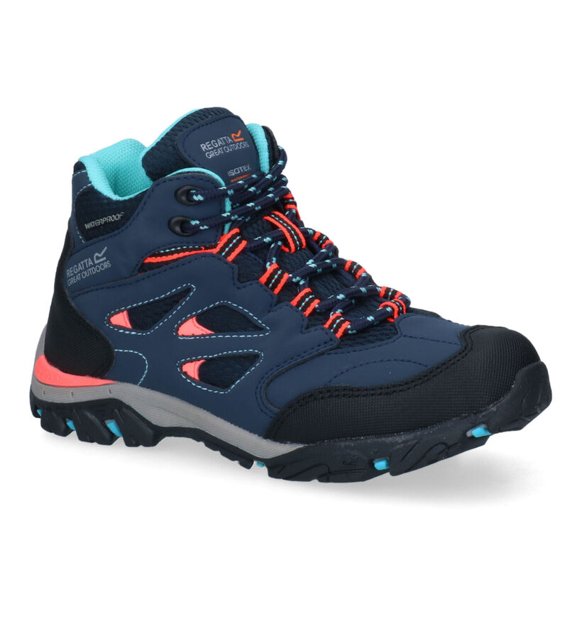 Regatta Holcombe Mid Jnr Chaussures de randonnée en Turquoise pour filles (361298) - pour semelles orthopédiques