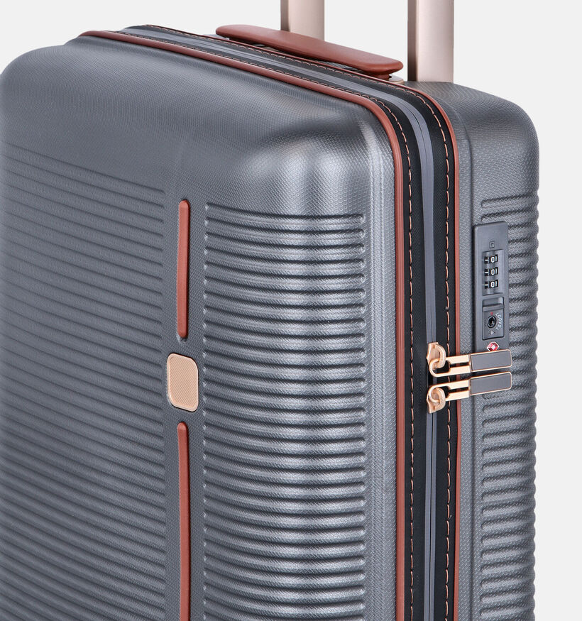Origin Donkergrijze/Cognac Reiskoffer Handbagage voor dames, heren (376175)