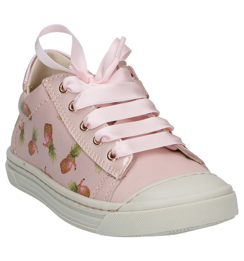 STONES and BONES Matsa Chaussures à lacets en Rose en cuir (303714)