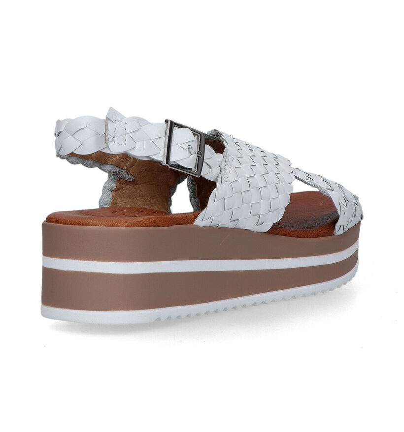 Oh My Sandals Sandales compensées en Blanc pour femmes (321777)