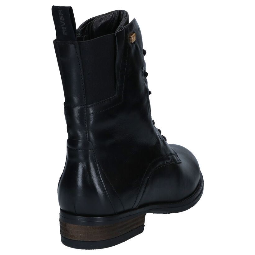 River Woods Anais Zwarte Boots in leer (298370)