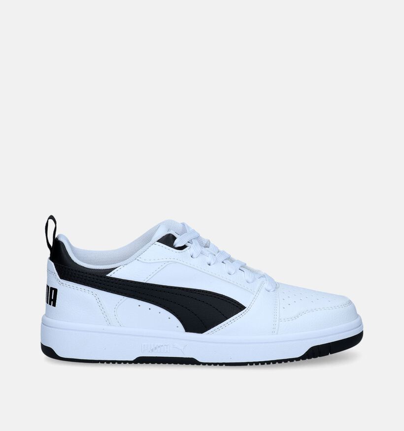 Puma Rebound v6 lo Witte Sneakers voor jongens, meisjes (334481) - geschikt voor steunzolen