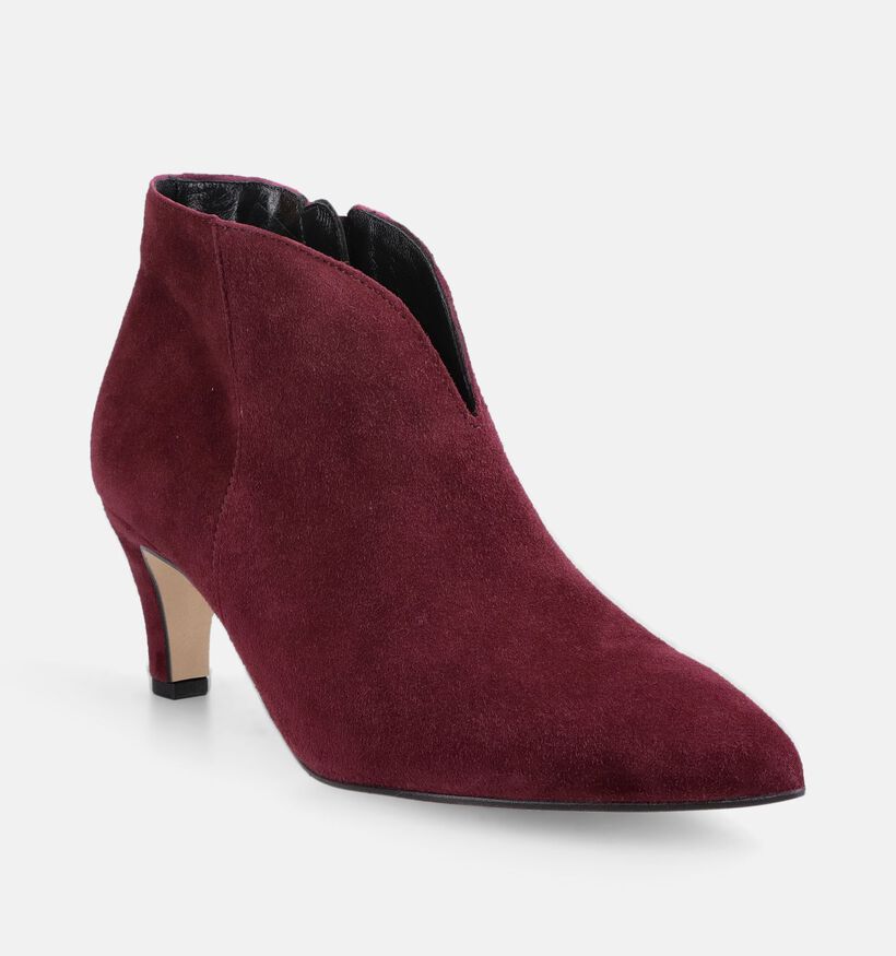 Gabor Comfort Bordeaux Enkellaarzen met Hak voor dames (380059)