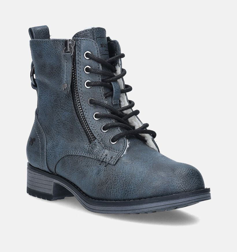 Mustang Bottines robustes en Bleu pour filles (345604)