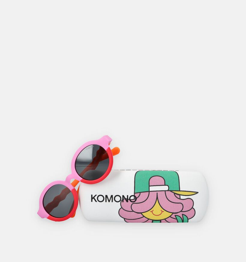 Komono Lou Taffy Triplets Lunettes de soleil en Rose/Rouge pour filles (371557)
