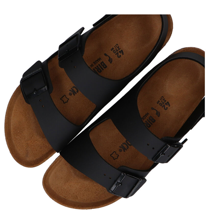 Birkenstock Milano Sandales en Noir en simili cuir (305410)