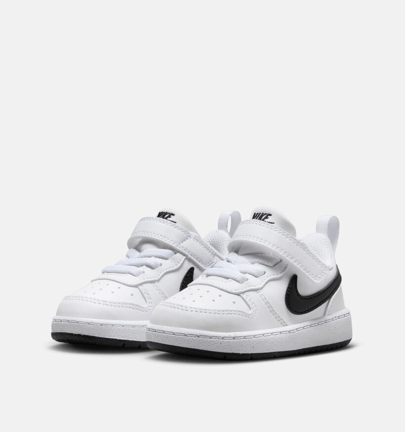 Nike Court Baskets pour b&eacute;b&eacute; en Blanc pour filles, gar&ccedil;ons (367264) - pour semelles orthop&eacute;diques