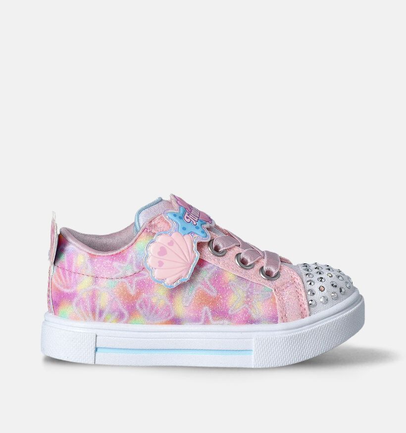 Skechers Twinkle Sparks Underwater Magic Baskets en Rose pour filles (352304)