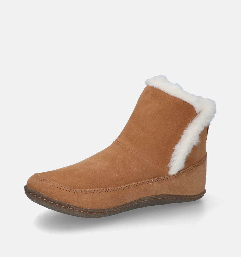 Sorel Nakiska Bootie Pantoufles en Cognac en daim (312422)