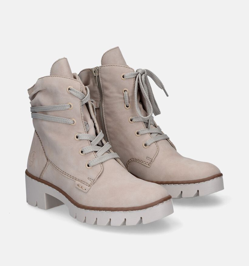Rieker Beige Veterboots voor dames (328462)
