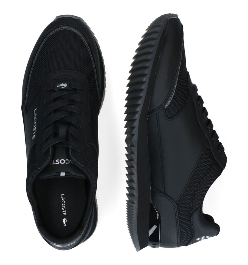Lacoste Partner Luxe SMA Baskets en Noir pour hommes (295674) - pour semelles orthopédiques