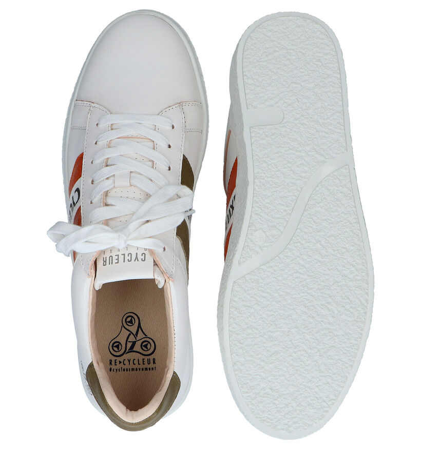 Cycleur de Luxe Re-set Chaussures à lacets en Blanc en cuir (292515)