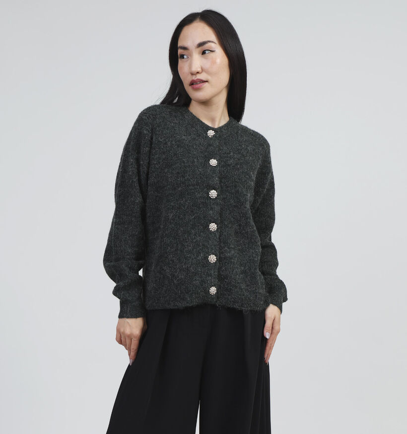 Vila Alva Groene Wollen cardigan voor dames (348760)