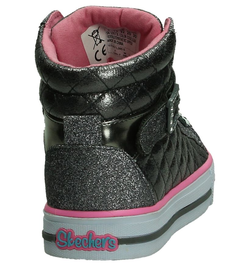 Skechers Twinkle Toes Zilver Sneaker in stof (191323)