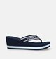 Tommy Hilfiger Wedge Beach Blauwe Teenslippers voor dames (336398)