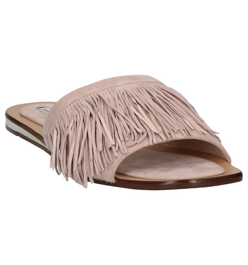 Tosca Blu Nu-pieds plates en Rose en daim (214131)