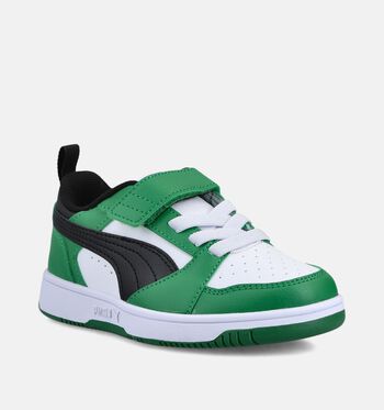 Puma Rebound Low Baskets Noir/Bleu/Vert