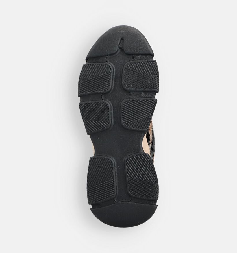 Poelman Baskets casual en Noir pour femmes (361276) - pour semelles orthopédiques