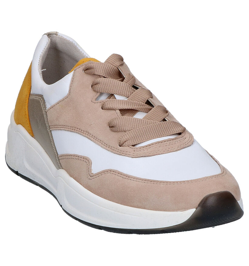 Gabor OptiFit Taupe Veterschoenen in leer (271542)