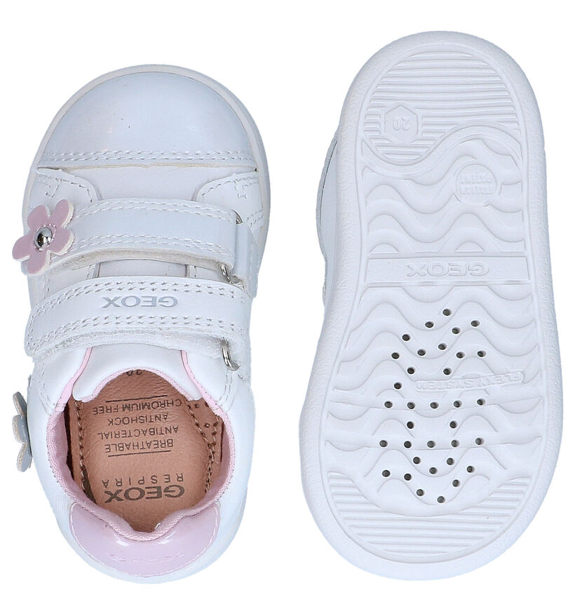 Geox Dj Rock Chaussures pour bébé en Blanc en cuir (286933)