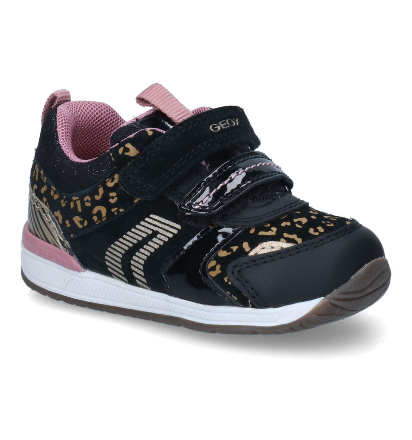 Geox Rishon Zwarte Babyschoentjes in kunststof (317601)