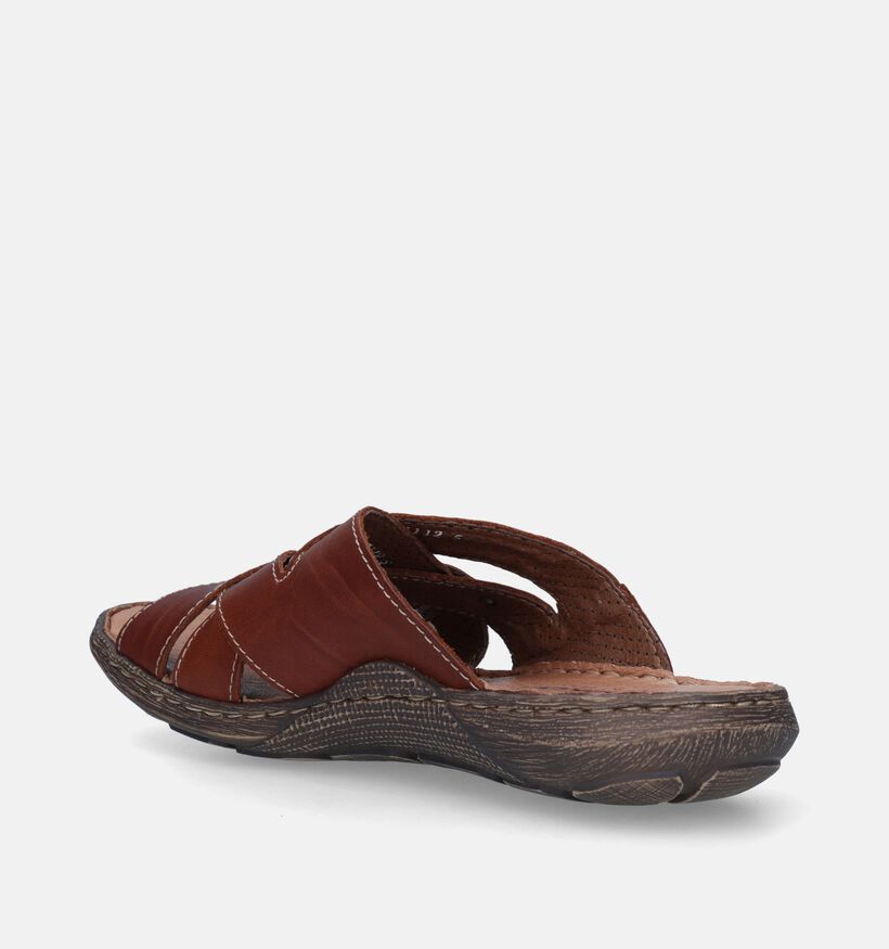 Rieker Nu-pieds casual en Cognac pour hommes (339173)