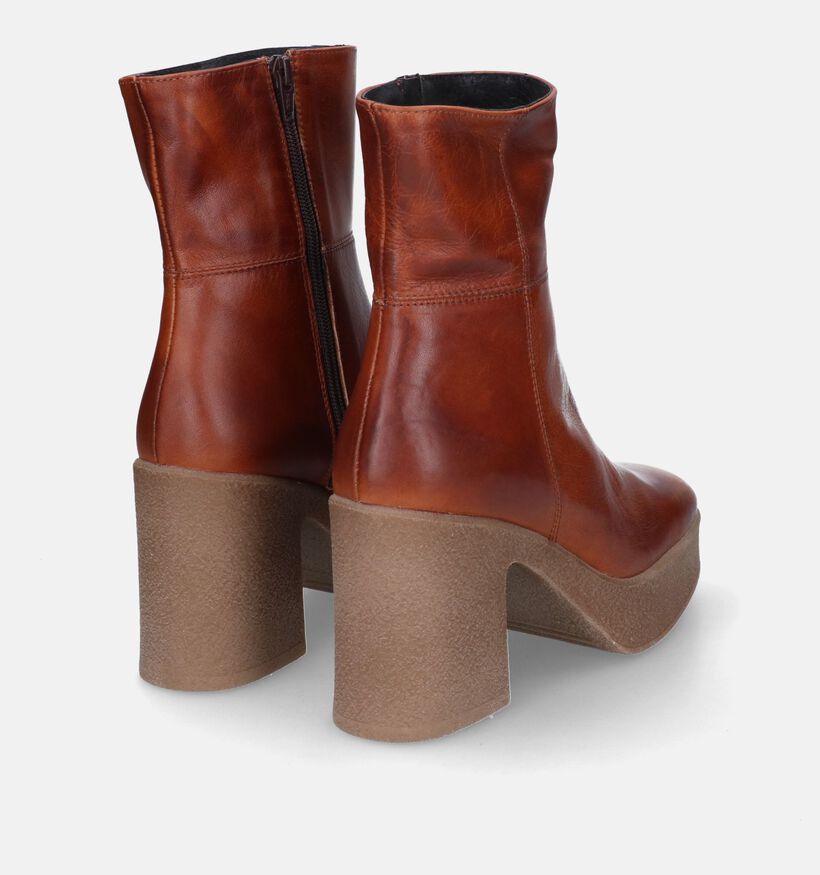 Sweet Lemon Bottes courtes en Noir en cuir (317229)
