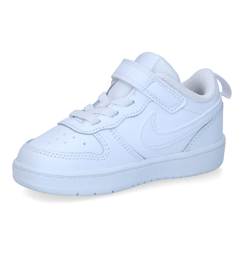 Nike Court Borough Witte Sneakers voor jongens, meisjes (322316)