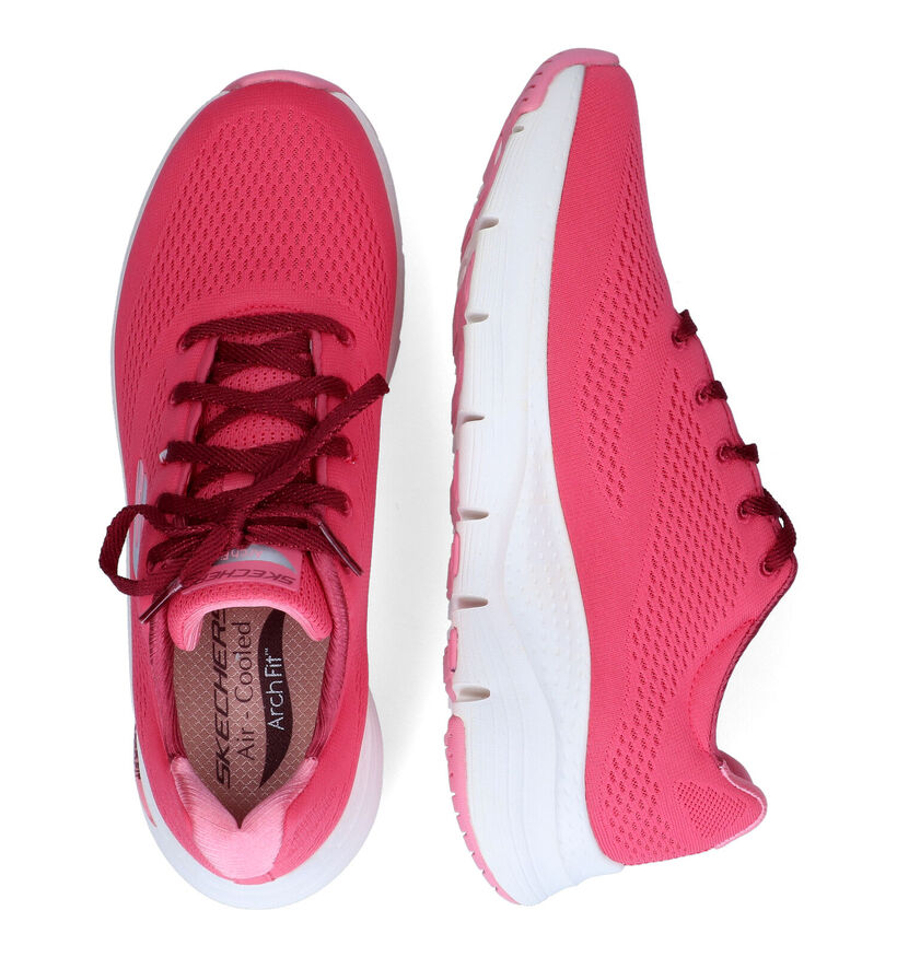 Skechers Arch Fit Baskets en Rose pour femmes (302120) - pour semelles orthopédiques