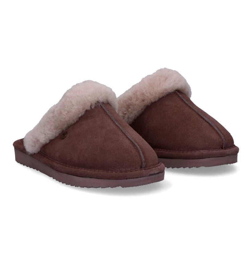 Warmbat Lismore Pantoufles en laine en Brun pour femmes (329914)