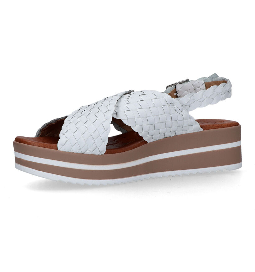 Oh My Sandals Sandales compensées en Blanc pour femmes (340080)