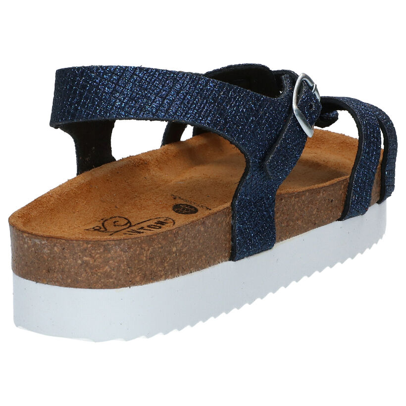 Plakton Sandales en Bleu foncé en simili cuir (287273)