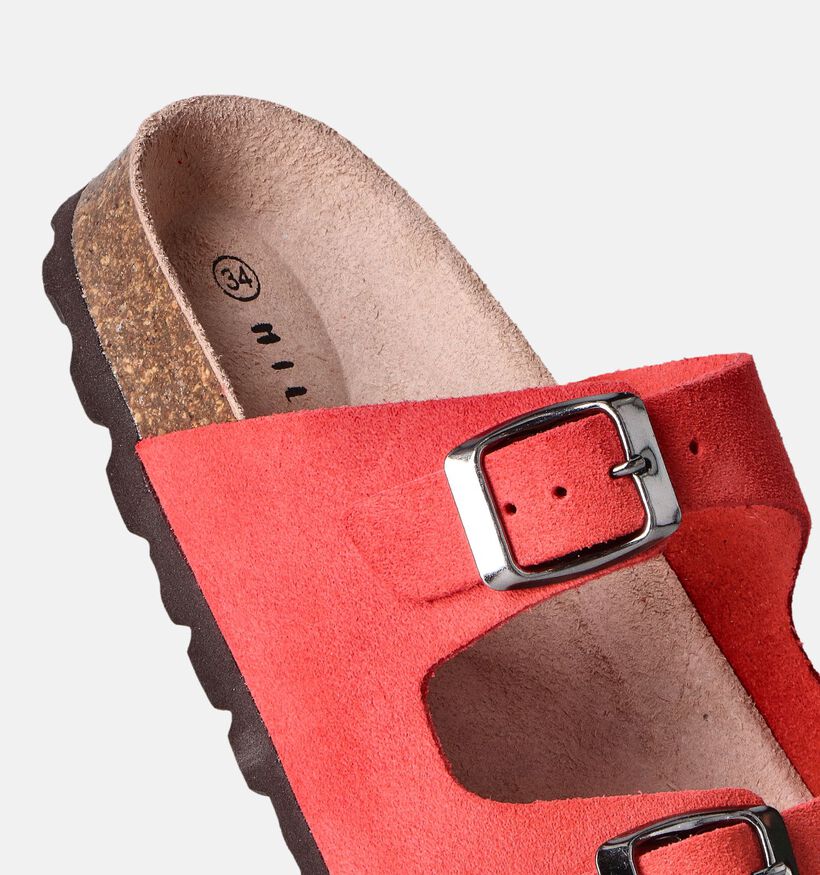 Milo & Mila Nu-pieds casual en Rouge pour filles (357327)