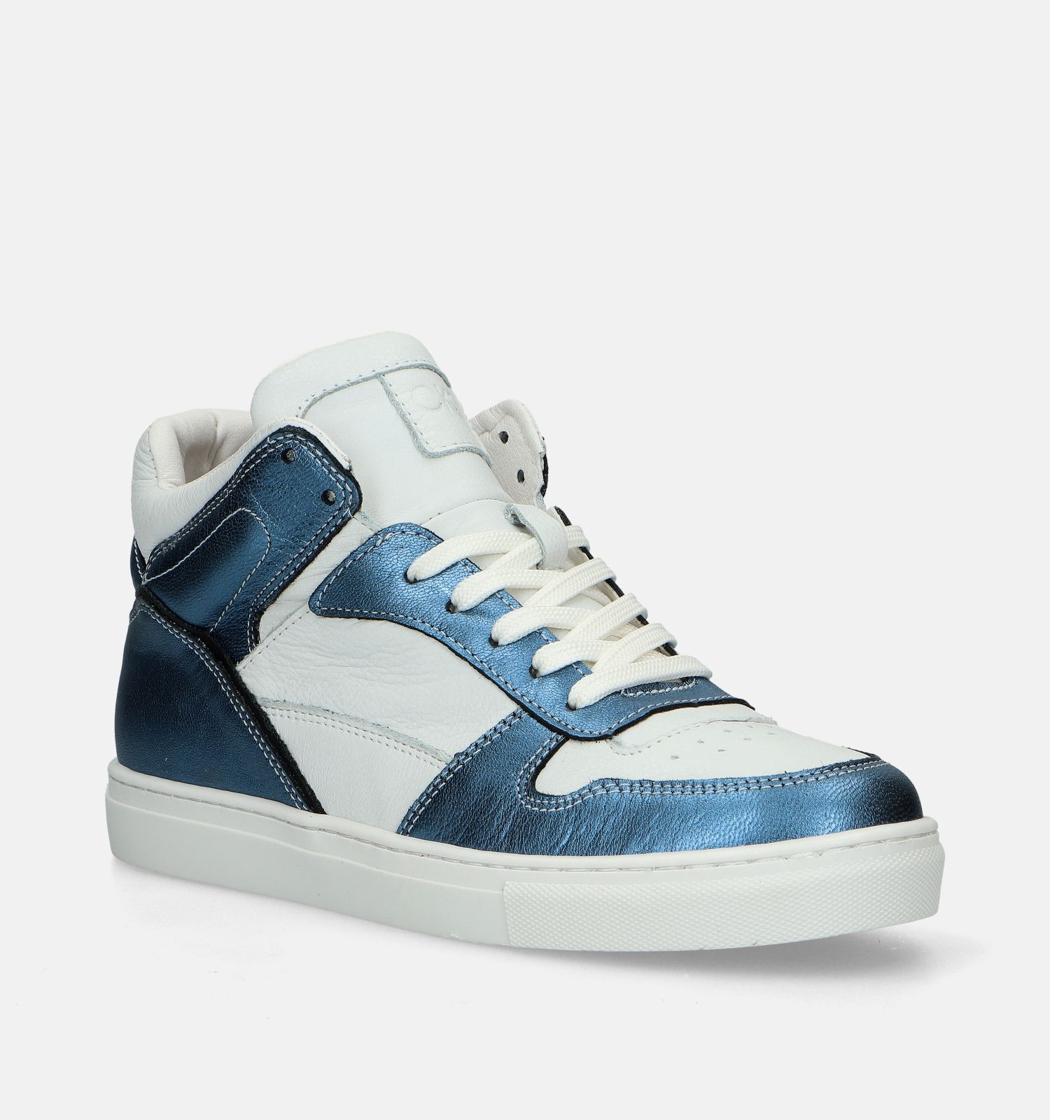 Blauwe hoge sneakers new arrivals dames