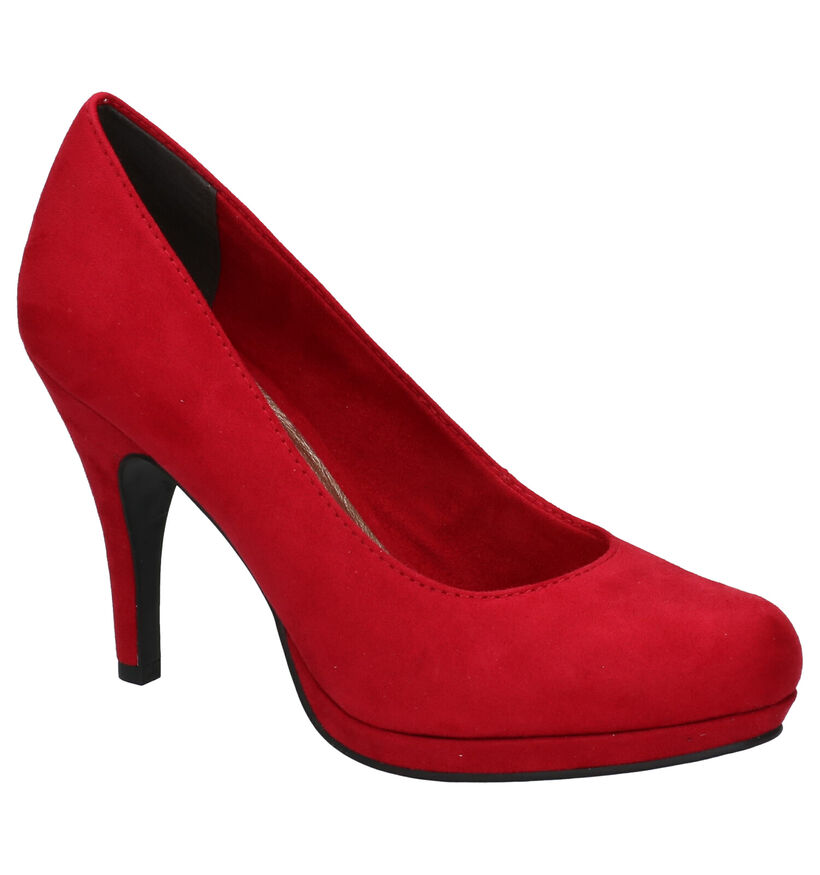 Tamaris Rode Pumps in stof (257174)