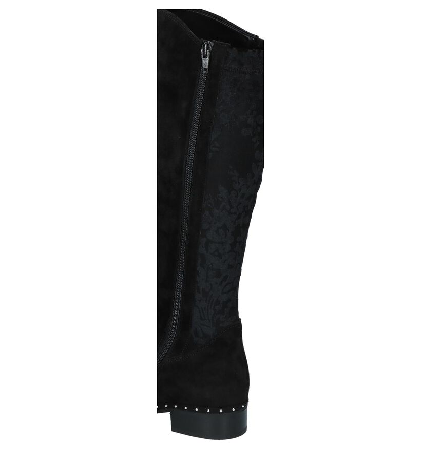 Gabor Bottes hautes en Noir en daim (231229)